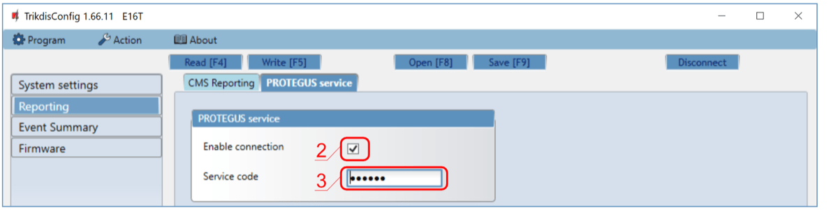 E16T Protegus settings