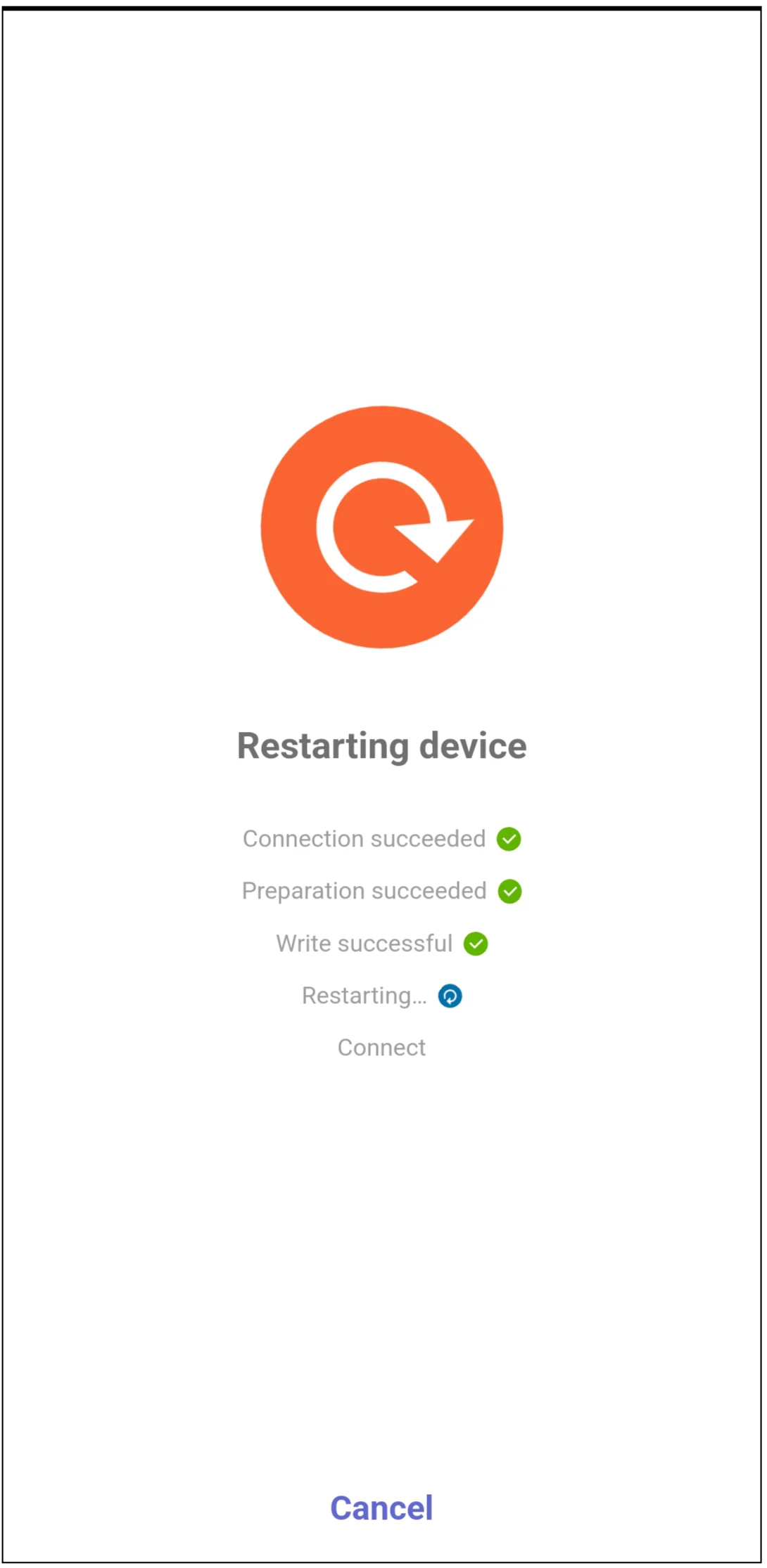 Protegus2 writing data screen