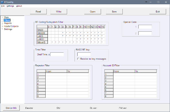 Configuración R11config